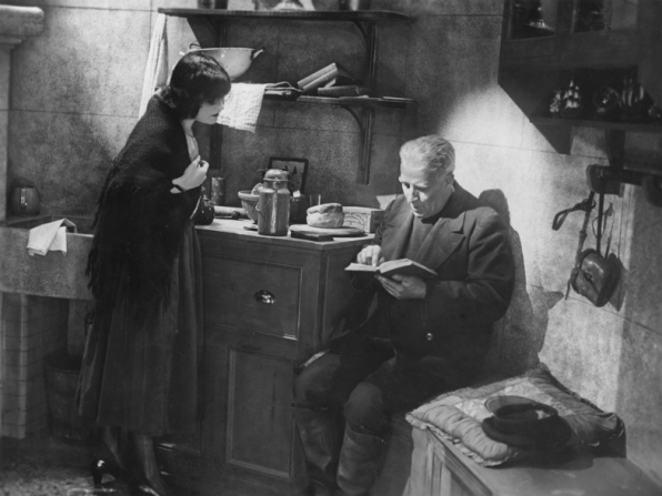 The Woman He Scorned (1929): "According to this, he only married you for a bet!" Pola Negri listens to old man reading