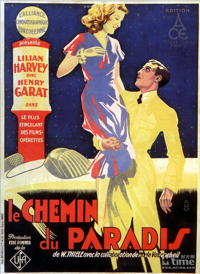 Le chemin du paradis aka The Road to Paradise (1930) French posterb