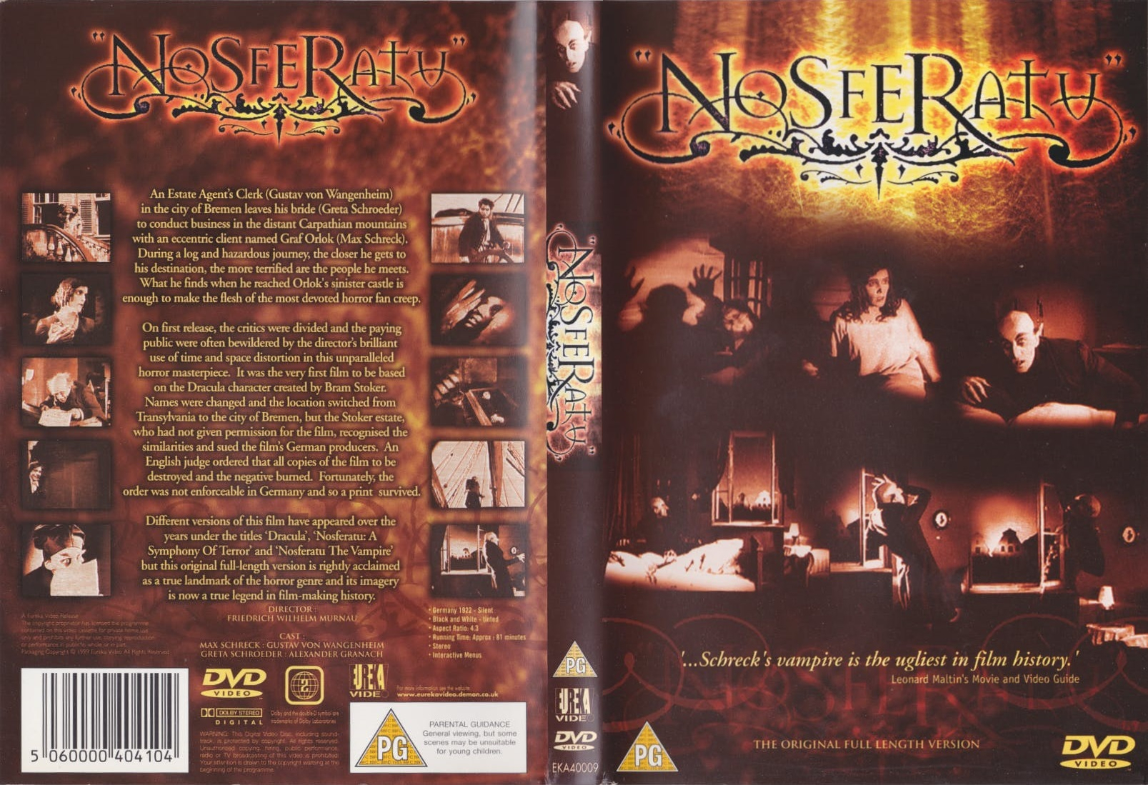 Nosferatu (1922) UK Eureka 1999 bootleg DVD