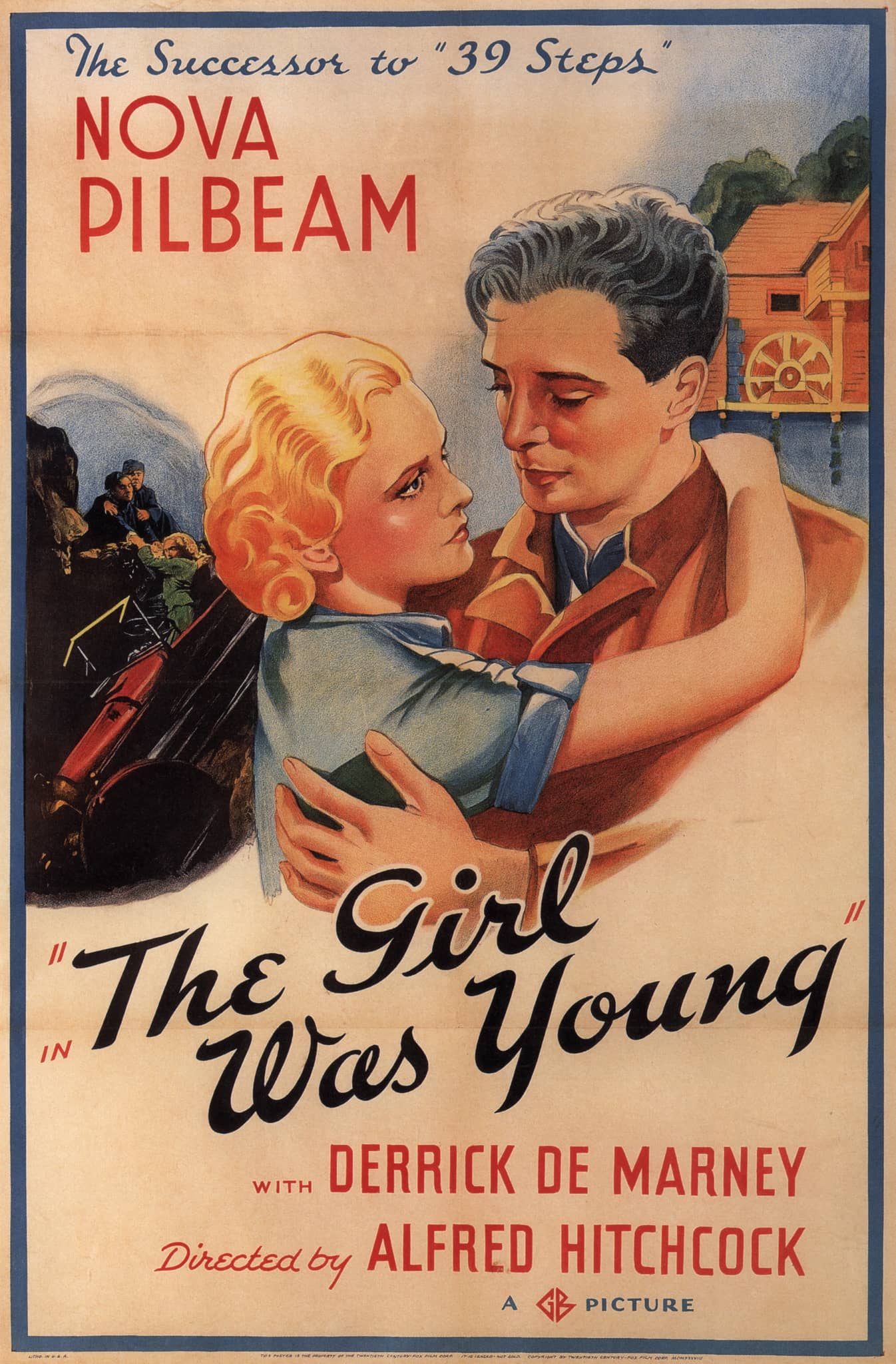 Young and Innocent aka The Girl Was Young (1937, dir. Alfred Hitchcock) US poster