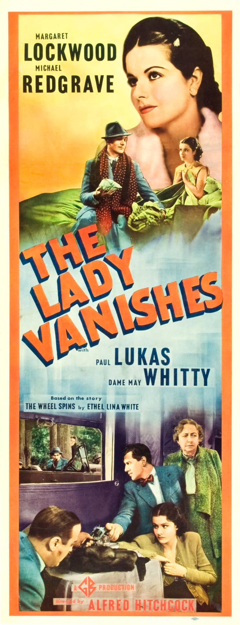 The Lady Vanishes (1938, dir. Alfred Hitchcock) US insert poster